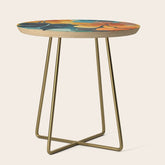 A Floral Palette of Colorful Petals Side Table