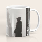 1920 Woman at the Gate, Eiffel Tower black and white photography / jazz age black & white photograph Coffee Mug