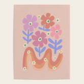 70s Retro Floral vibe Poster