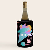 80s Retrowave Design - Memphis Pattern 135 Wine Chiller