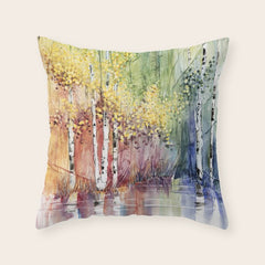 4 Season watercolor collection - summer Throw Pillow