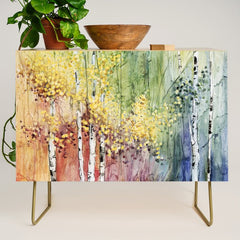 4 Season watercolor collection - summer Credenza