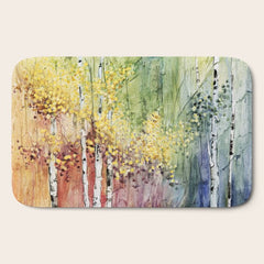 4 Season watercolor collection - summer Bath Mat