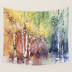 4 Season watercolor collection - summer Wall Tapestry