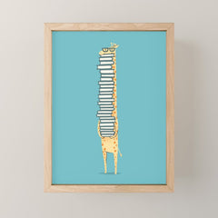 A Book Lover (blue) Mini Art Print