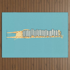 A Book Lover (blue) Outdoor Rug