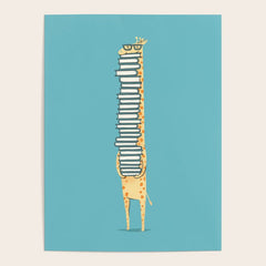A Book Lover (blue) Poster