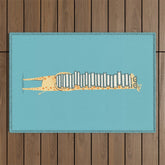 A Book Lover (blue) Outdoor Rug