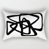 A Family Of Five White Background Rectangular Pillow
