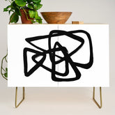A Family Of Five White Background Credenza
