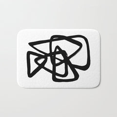 A Family Of Five White Background Bath Mat