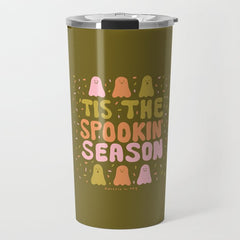 Tis the Spookin Season in Green Travel Mug