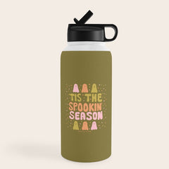 Tis the Spookin Season in Green Water Bottle