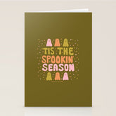 Tis the Spookin Season in Green Stationery Card