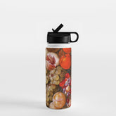 A festoon of fruit hanging from a blue ribbon 1670 still life portrait painting by Cornelis de Heem Water Bottle