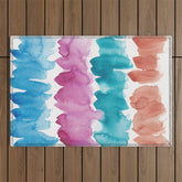 13 Watercolor November 2021 211130 Painting Valourine Original Design Color Bright Modern Contemporary Outdoor Rug