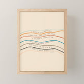 "I Hope In Hallways And Parking Lots You Can Take A Moment To Breathe, To Loosen Your Shoulders And Know It Is Okay To Not Know Everything." Mini Art Print