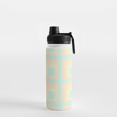 70s mod pale pastels Water Bottle