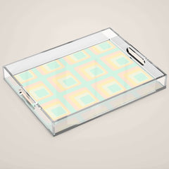 70s mod pale pastels Acrylic Tray