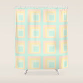 70s mod pale pastels Shower Curtain