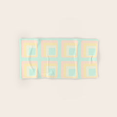 70s mod pale pastels Bath Towel