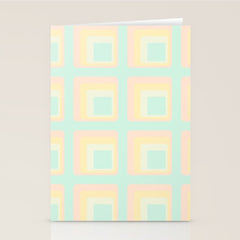 70s mod pale pastels Stationery Card