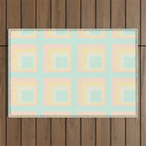 70s mod pale pastels Outdoor Rug