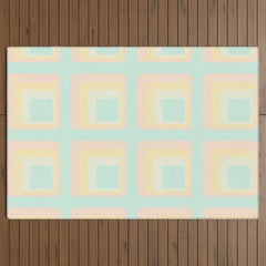 70s mod pale pastels Outdoor Rug