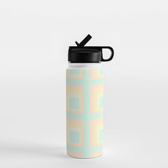 70s mod pale pastels Water Bottle