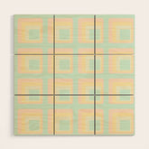 70s mod pale pastels Wood Wall Art
