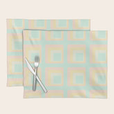 70s mod pale pastels Placemat