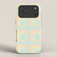 70s mod pale pastels iPhone Case