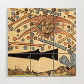 1561 Celestial Phenomenon over Nuremberg Wood Wall Art