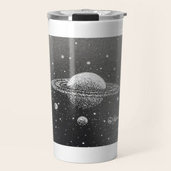 "Saturn's Moons" Outer Space Original Art, Planets, Galaxy Wall Decor Travel Mug
