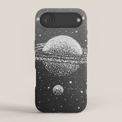"Saturn's Moons" Outer Space Original Art, Planets, Galaxy Wall Decor iPhone Case
