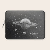 "Saturn's Moons" Outer Space Original Art, Planets, Galaxy Wall Decor Laptop Sleeve