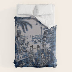 17th Century Delftware Chinoiserie Duvet Cover