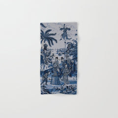 17th Century Delftware Chinoiserie Bath Towel