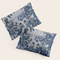 17th Century Delftware Chinoiserie Pillow Sham