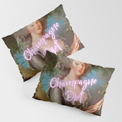 Champagne Diet' Marie Antoinette Pillow Sham