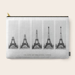 1888-1889 The Rise of the Eiffel Tower Construction Sequence black and white photography Carry All Pouch
