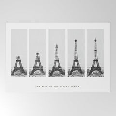 1888-1889 The Rise of the Eiffel Tower Construction Sequence black and white photography Welcome Mat