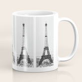 1888-1889 The Rise of the Eiffel Tower Construction Sequence black and white photography Coffee Mug