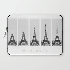 1888-1889 The Rise of the Eiffel Tower Construction Sequence black and white photography Laptop Sleeve