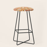 70s Floral Pattern Stool