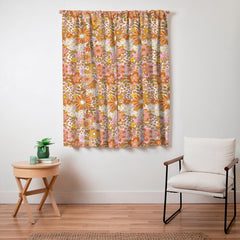 70s Floral Pattern Window Curtain