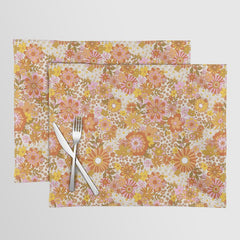 70s Floral Pattern Placemat