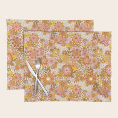70s Floral Pattern Placemat