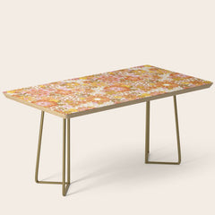 70s Floral Pattern Coffee Table