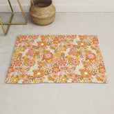 70s Floral Pattern Rug